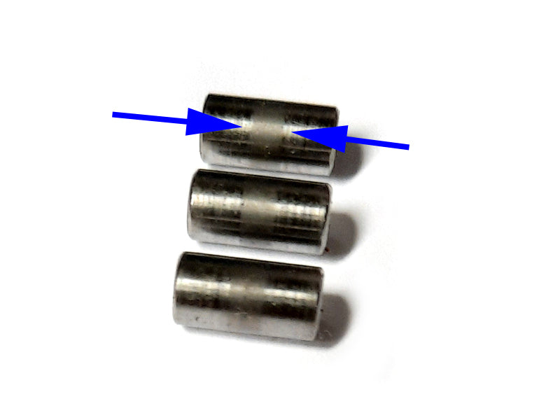 Spherical and cylindrical rollers for connecting rods
