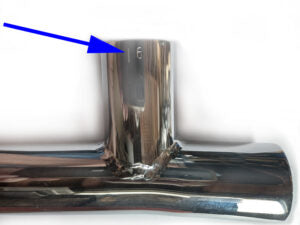 How to determine if an exhaust pipe is from an R50, R50/2 or an R60, R60/2?