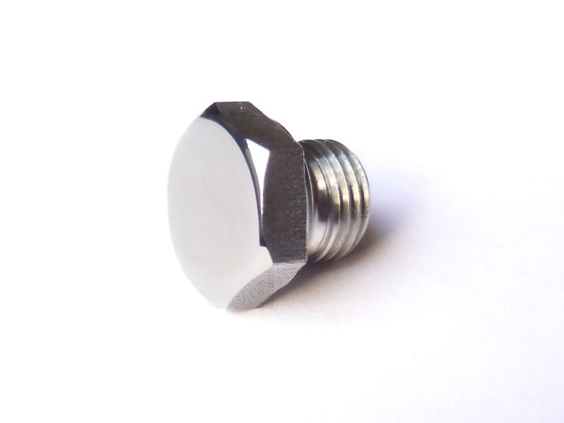 Fill/drain plug for swing arm M10x1 - polished SSt