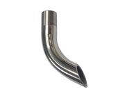 Crankcase vent tube, bevel cut, SSt polished
