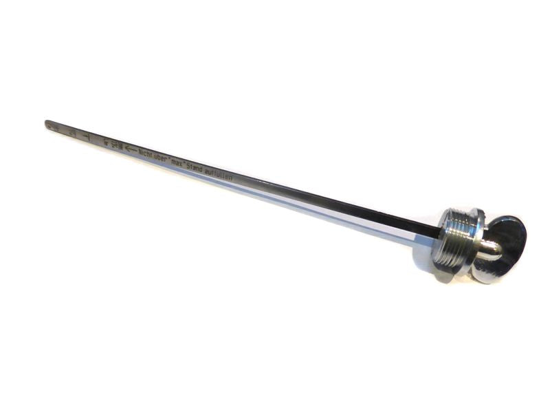 Oil dipstick, polished alu.