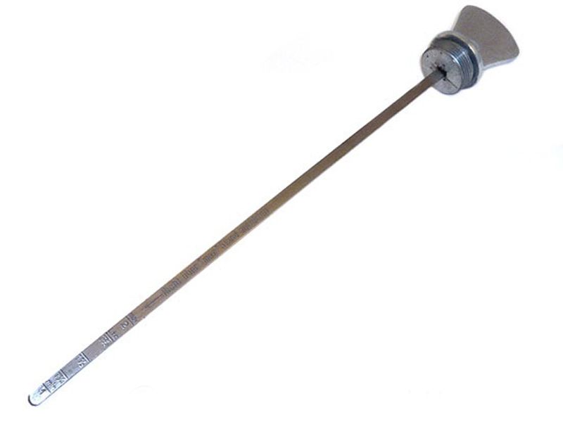 Oil dipstick, large head (early type) - polished aluminum