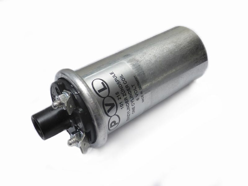 Ignition coil 6V, after-market, made in Germany 15 = + (use /5 spark plug cable)