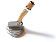 Carburetor slide cover, with pipe bend