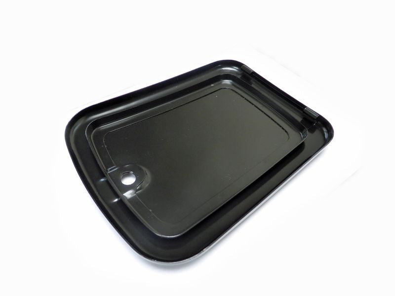 Toolbox lid, hinge at bottom side, base coated