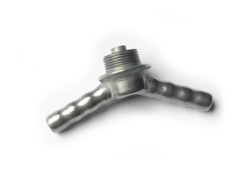 Hose connection double outlet for fuel tap Karcoma