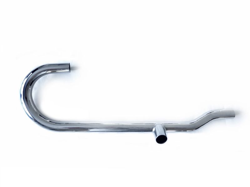 Exhaust pipe RH with S bend, precise fit - R68 full hub (available for pre-order)