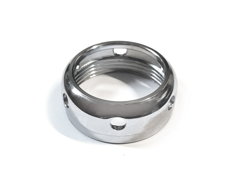 Round exhaust nut, chrome