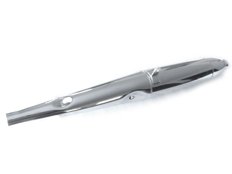 Muffler "Torpedo" Ø 100 mm, right, with seam - chrome - for 36 mm exhaust pipe