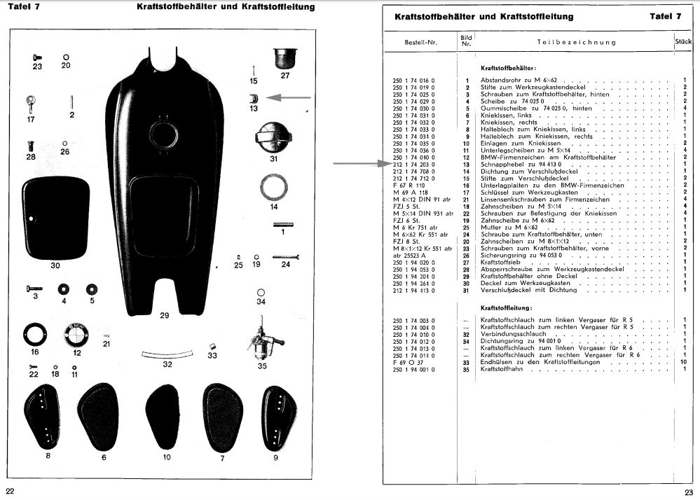 Fuel tank clip R5, R6