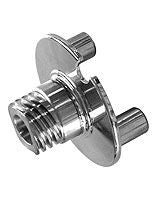 Coupling flange on output shaft - with protective cover