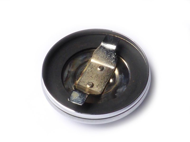 Fuel tank cap chromed, BMW, AUF - ZU (domed) Ø92 mm