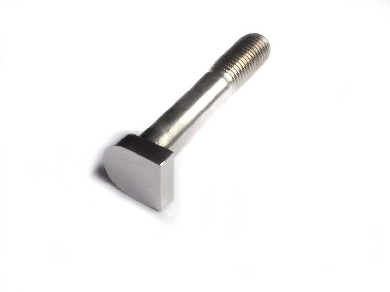 Clamping screw for left tube bracket - polished SSt