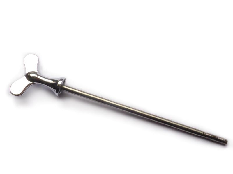 Adjusting screw steering damper, chromed alum. with SSt rod