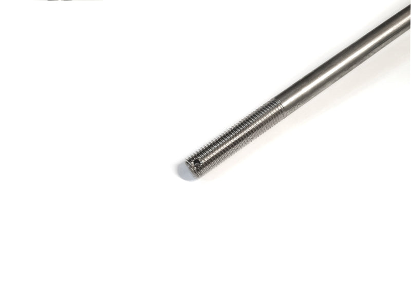 Adjusting screw for hydraulic steering damper (with red dot) - 236 mm length