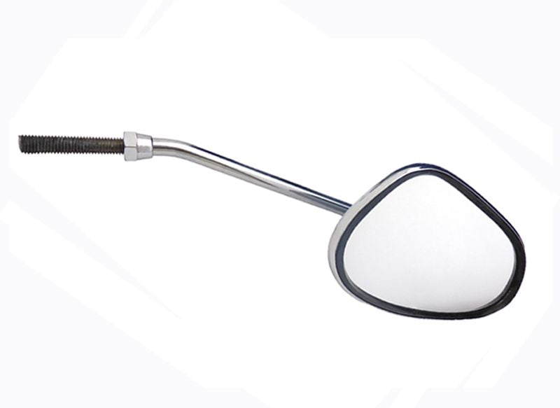 Rearview mirror, RH side, oval shape, mounted on headlamp bracket