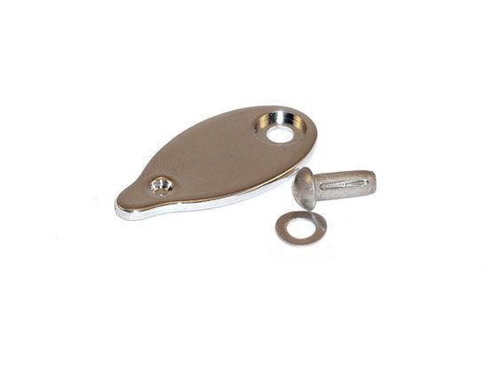 Cap for steering lock, with pin and corrugated washer