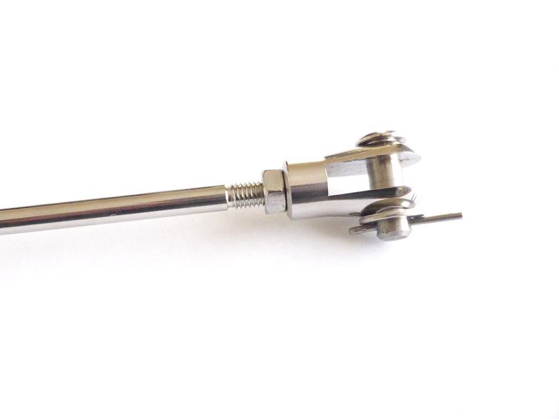 Brake connecting rod, complete - polished SSt