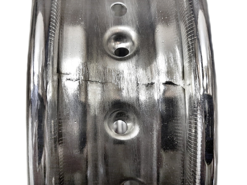 Steel rim 2.15 x 18" - chromed, for 140 mm spokes 2x cross (made in Germany) ►see details