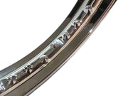 Steel rim 2.15 x 18" - chromed, for 140 mm spokes 2x cross (made in Germany) ►see details