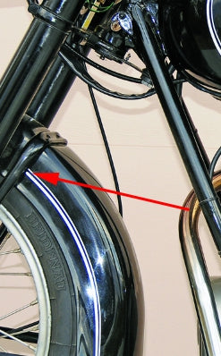 Anti vibration rubber pad between fender and brace ►see details