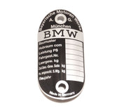 Vehicle identification plate - curved (blank) ►see details