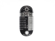 Vehicle identification plate BMW R60 - curved