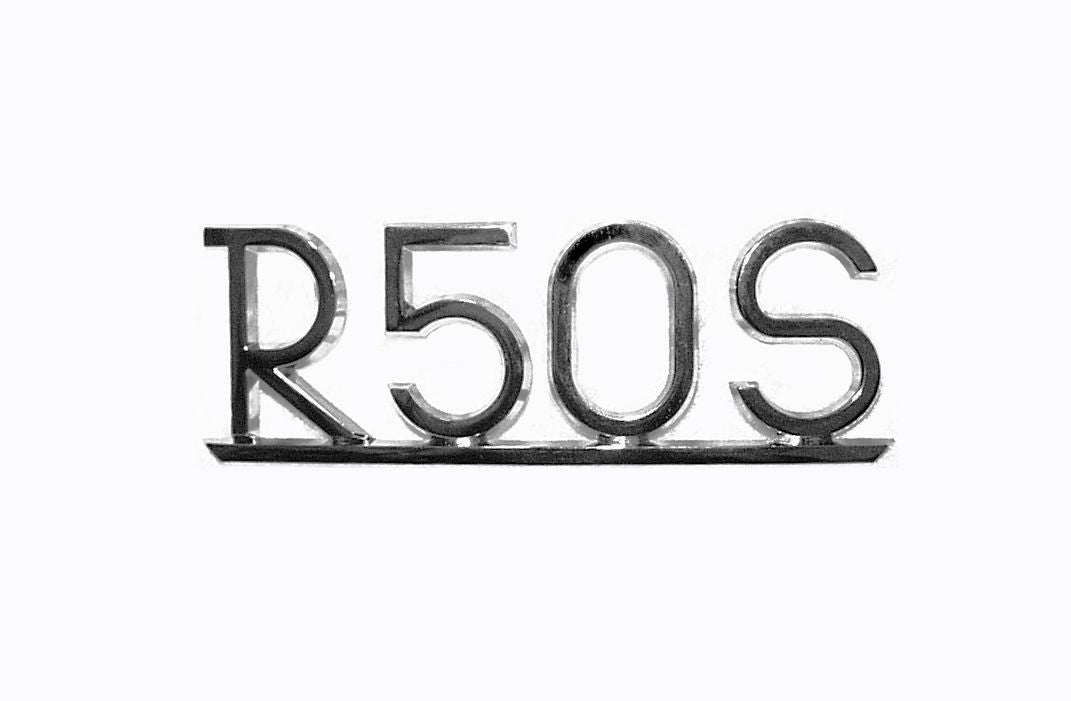 Emblem R50S, on rear fender - chrome (available for pre-order)