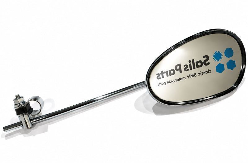 Rearview mirror, RH side, oval shape, with clamp for 22 mm steering bar