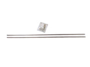 Aluminum lippings set with screws, shaped ends, for double seat bench ►see details