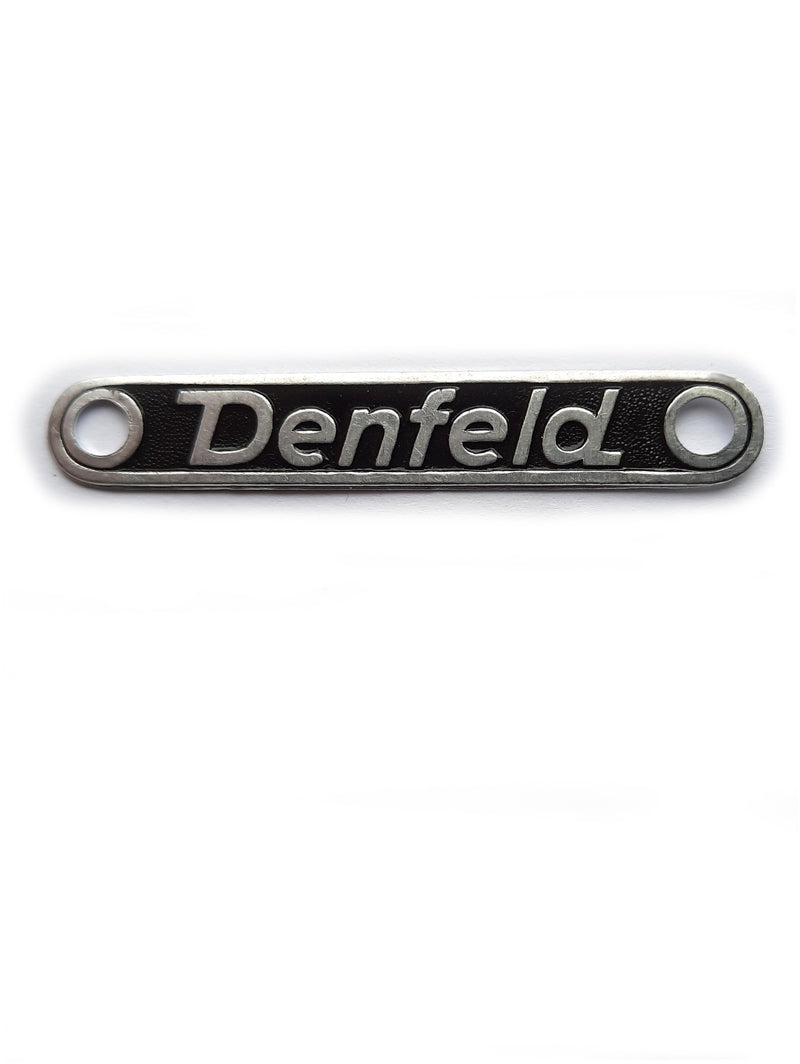 Nameplate "Denfeld" for double seat bench