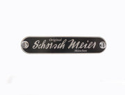Nameplate "Schorsch Meier" for double seat bench