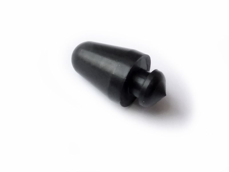 Rubber bumper on battery frame
