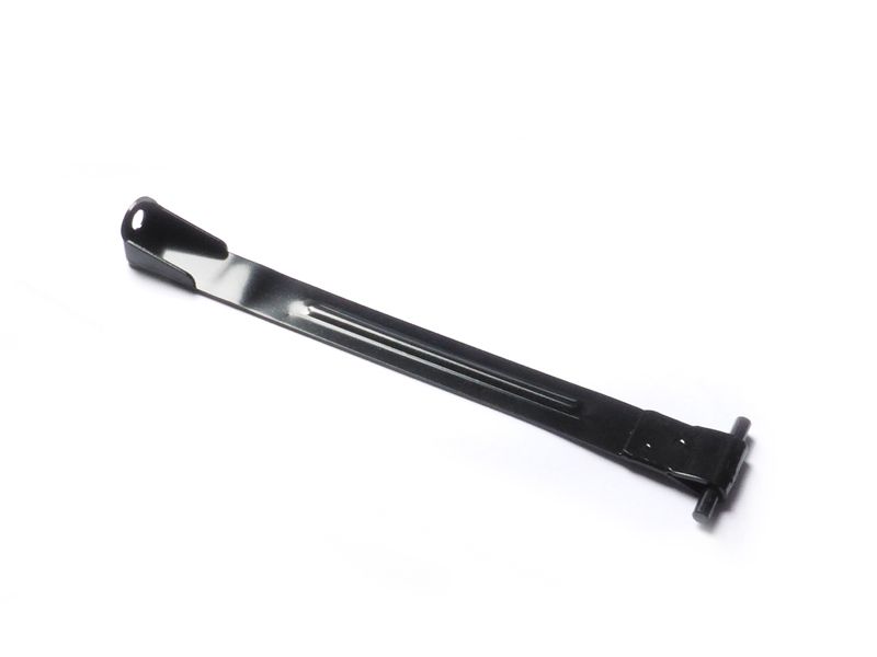 Battery strap, metal, base coated black, rear (short)