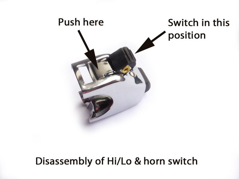 Light and horn switch, left side, chrome ►see details!!