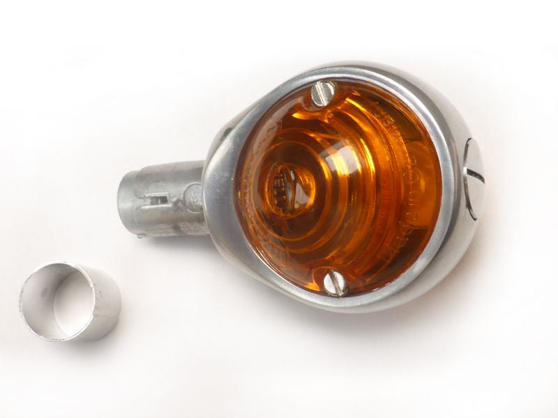 Blinker, original Hella, polished alu. housing (discontinued)