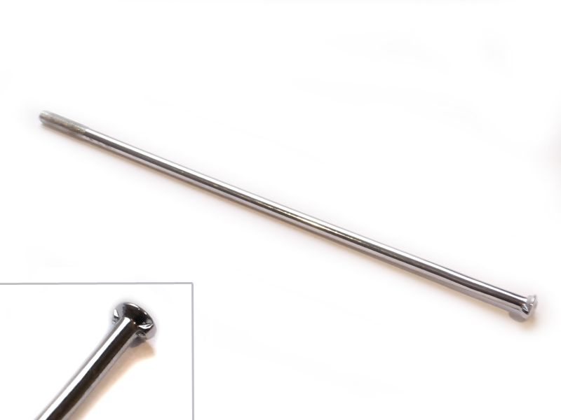 Spoke M4 x 140, straight, 2 x cross - 2 cams - chrome