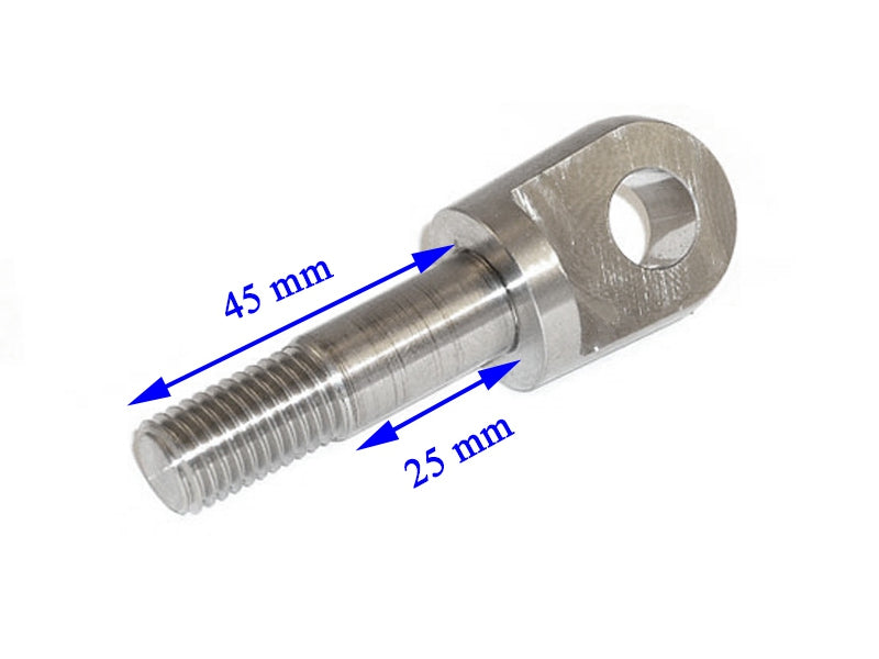 Eye bolt, sidecar connection M12 x 1.75 x 50, Ø 13mm - SSt