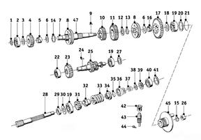 Gearbox shafts R24 – R25/3