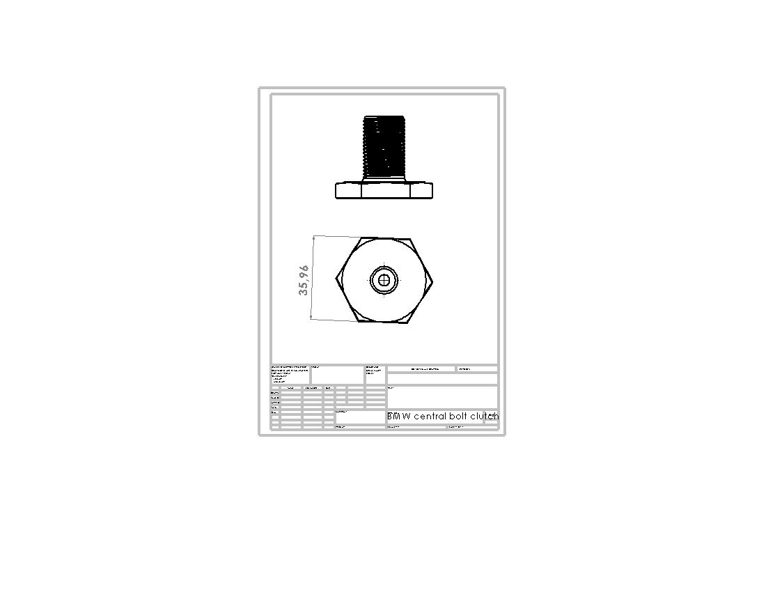 Hex. head screw flywheel / crankshaft - SW 36