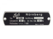 Vehicle identification plate Steib LS200